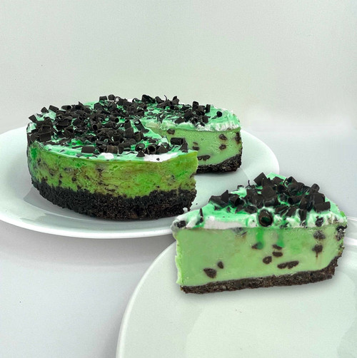 Chocolate Mint Cheesecake and Slice of Cake